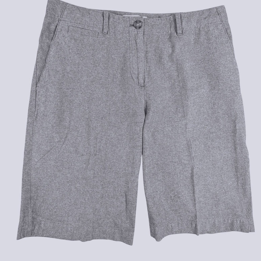Talbots Womens Light Blue Chambray Cotton Bermuda Shorts Size 8 Coastal Beach - Picture 1 of 7